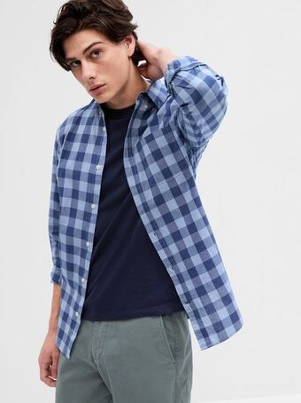 GAP Stretch poplin shirt in slim fit offer