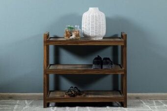 Pan creadia shoe rack 9 pairs - brown