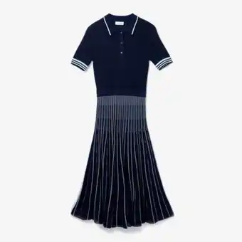 Lacoste Women’s cotton polo dress with pleated skirt offer