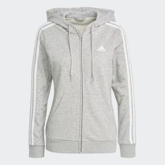 Adidas Essentials french terry 3-stripes full-zip hoodie offer