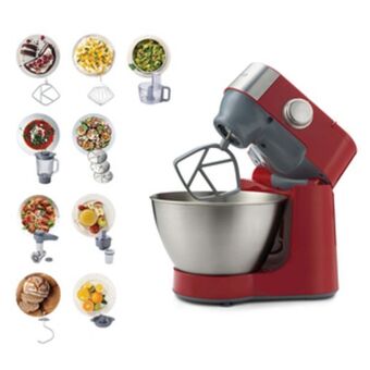 Lulu Hypermarket Kenwood stand mixer kitchen machine prospero 900w with 4.3l stainless steel bowl, k-beater, whisk, dough hook, glass blender, offer