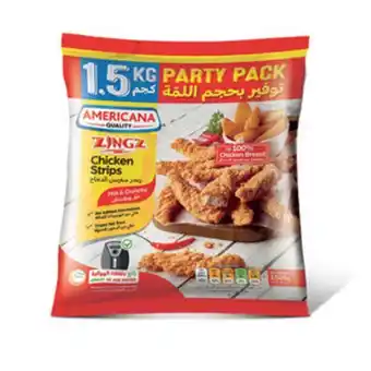 Lulu Hypermarket Americana hot & crunchy zingz chicken strips 1.5kg offer