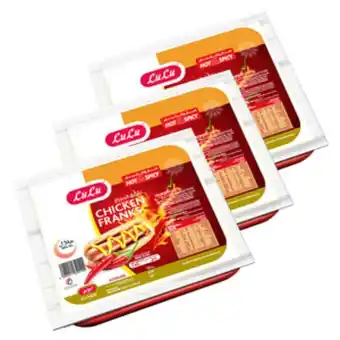 Lulu Hypermarket Lulu chicken franks hot & spicy 3 x 340g offer
