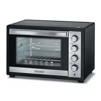 Lulu Hypermarket Black+decker electric oven with rotisserie & double glass door, 50 l capacity, 2000 w, black/silver, tro50rdg-b5 offer