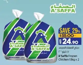 Lulu Hypermarket A'Saffa Frozen Chicken 1.1kgx2 offer