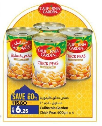 Lulu Hypermarket California Garden Chick Peas 400gm x 4 offer