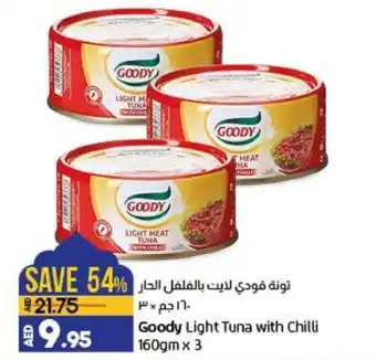 Lulu Hypermarket Goody Light Tuna with Chilli 160gmx3 offer