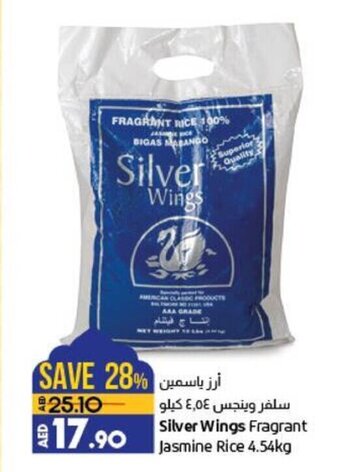 Lulu Hypermarket Silver Wings Fragrant Jasmine Rice 4.54kg offer