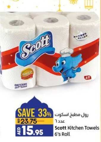 Lulu Hypermarket Scott Kitchen Towels 6's Roll offer