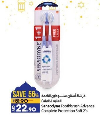 Lulu Hypermarket Sensodyne Toothbrush Advance Complete Protection Soft 2's offer