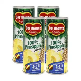 Lulu Hypermarket Del monte pineapple juice value pack 4 x 240 ml offer
