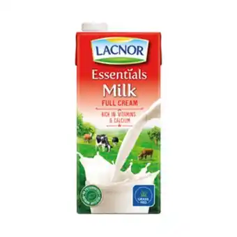 Lulu Hypermarket Lacnor essentials full cream milk 1litre x 4 pieces offer