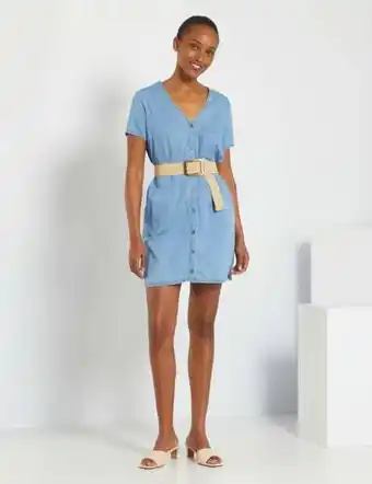 Kiabi Short light denim dress offer