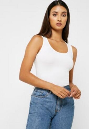Noon Polyester tank vest white offer