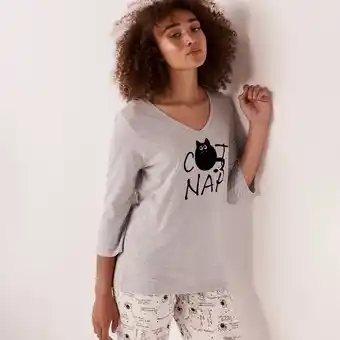 Centrepoint La vie en rose printed v-neck t-shirt offer