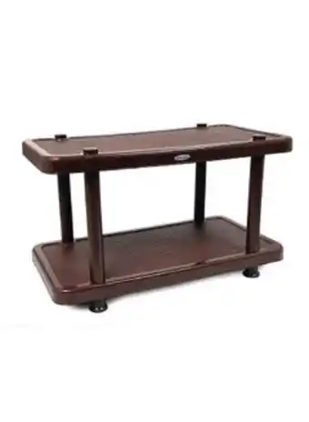 Noon Esqube coffee table teapoy plastic portable table brown color offer