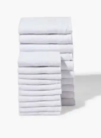 Noon 20 piece bathroom towel set - 400 gsm 100% cotton terry - 10 hand towel - 10 face towel - white color -quick dry - super abso offer