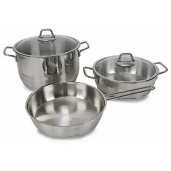 Lulu Hypermarket Vivaldi stainless steel cookware set grand 5pcs offer