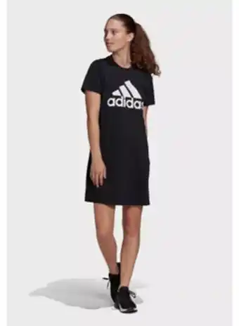 Noon Essential large logo printed mini dress black/white offer