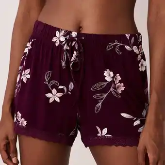 La vie en rose floral lace trim drawstring shorts