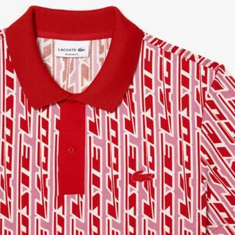 Lacoste Men’s lacoste two-tone printed stretch piqué polo shirt offer