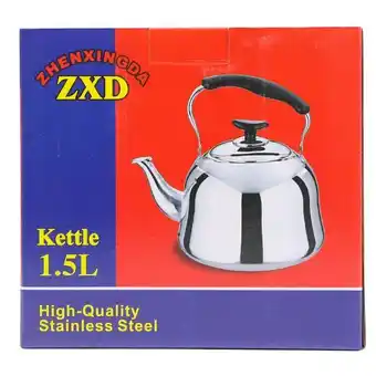 Day To Day Zxd tea kettle 1.5ltr steel with lid and handle can make tea or coffee, boil water offer