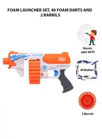 Noon 43-piece foam launcher set with foam darts and barrels offer