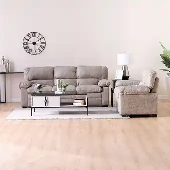 Danube Home Empress 3+2 seater fabric sofa set - light brown offer