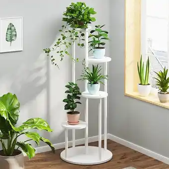 Danube Home Leni plant display stand white offer