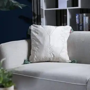 Danube Home Alaina diamond arrow filled cushion 45x45 white offer