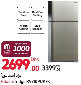 Carrefour Hitachi fridge RV710PUK7K offer