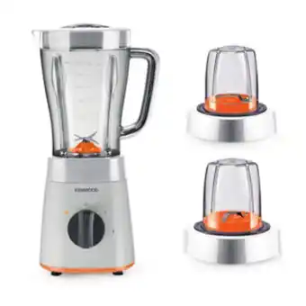Lulu Hypermarket Kenwood blender, 500w, 2l jar, 2 speeds + pulse, 2 multi mills, white - owblp15.360wh offer