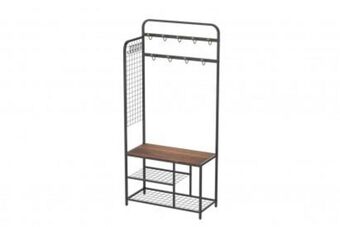 Pan surrey shoe rack 7 pairs with bench & h