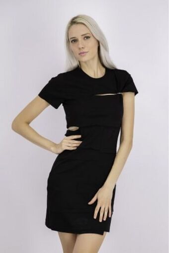 Brands For Less Women textured mini dress, black offer
