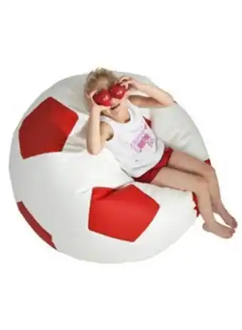 Noon Football bean bag white/red 80x80x50centimeter offer