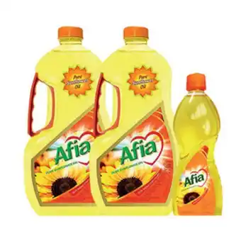 Lulu Hypermarket Afia sunflower oil 2 x 1.5litre + 500ml offer