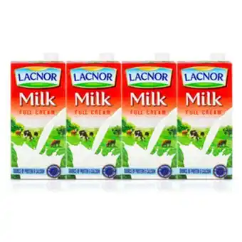 Lulu Hypermarket Lacnor full cream milk value pack 4 x 1litre offer