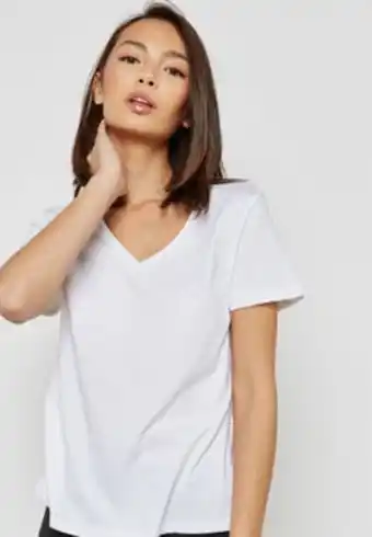 Noon Essential v neck t-shirt white offer