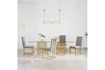 PAN Emirates Pan liverpool 8 seater dining table - gold offer