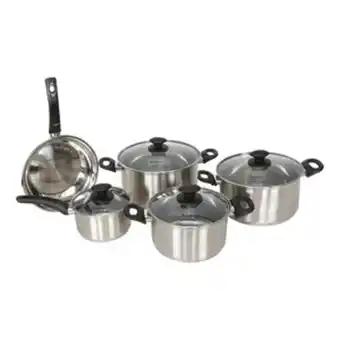 Lulu Hypermarket Chefline stainless steel cookware set cwb-09-a 9pcs offer