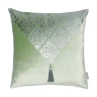 Danube Home Edria viscose velvet with metallic foil printed filled cushion 45x45cm 6148521 silver offer