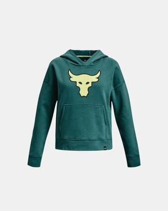 Under Armour Girls' project rock heavyweight terry brahma bull hoodie offer
