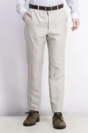 Brands For Less Men regular fit solid dress pants, grey offer