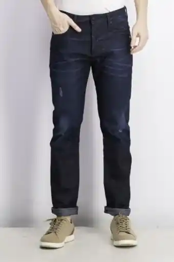 Brands For Less Men straight plain non,stretchable denim jeans, navy blue offer