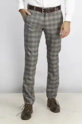 Brands For Less Men regular fit formal pants, grey combo offer