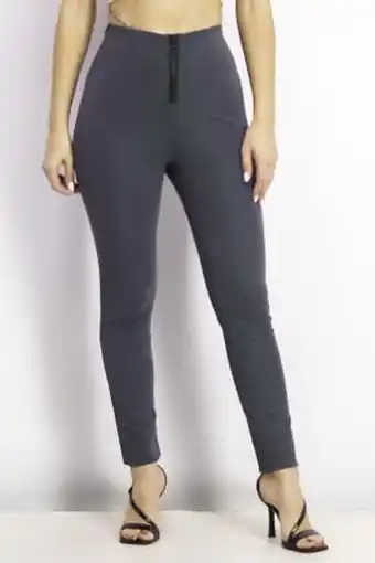 Brands For Less Women skinny fit stretchable pants, silver and argent offer