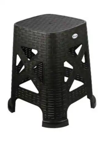 Noon Esqube plastic high stool square for indoors and outdoors black color offer