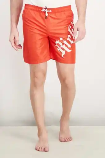 Brands For Less Men printed board short swimwear, red poppy and white optical offer