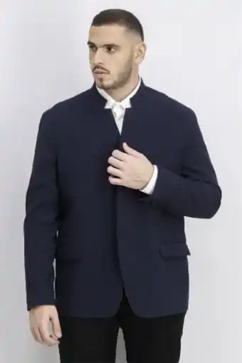 Brands For Less Men regular fit textured suit jacket, navy offer