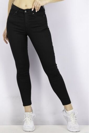 Brands For Less Women skinny fit plain non,stretchable denim jeans, black offer